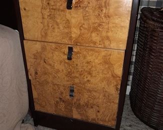 Burled Walnut Wall Unit