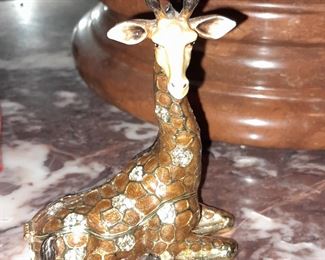 Giraffe Rhinestone Trinket Box