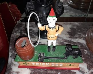 Trick Dog Cast Iron Bank