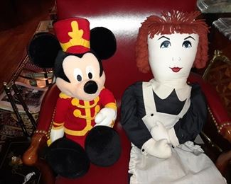 Mickey Drum Major Plush & Maid Doll