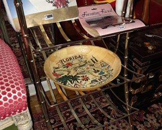 Brass Bamboo Magazine Rack