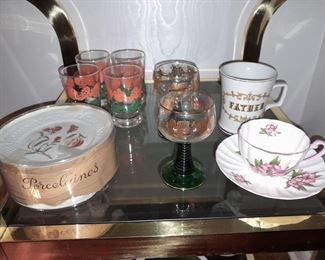 Vintage Orange Juice Glasses