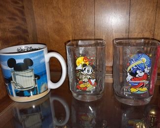 Mickey Mouse Coffee Mug & Glasses