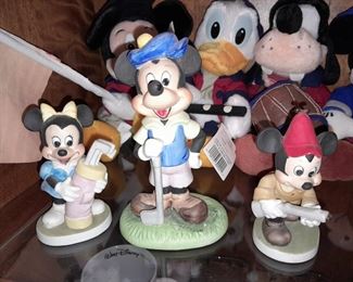 Vintage Mickey And Minnie Ceramic Figurines