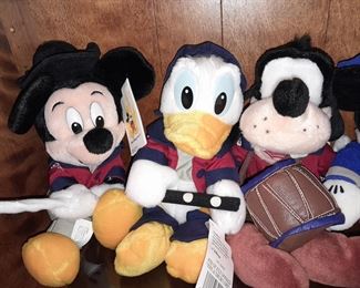 Mickey, Donald, & Goofy Plush Beanie Dolls