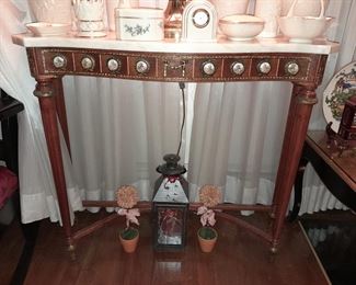 Marble Top Wooden Console Table