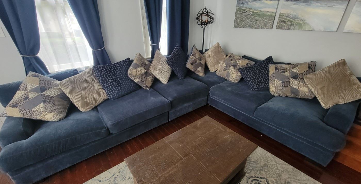 Large 4 piece sectional.  No pets, no stains, like new.