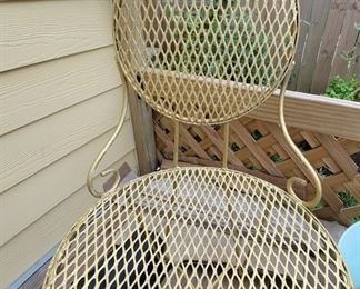 Wrought iron princess chair