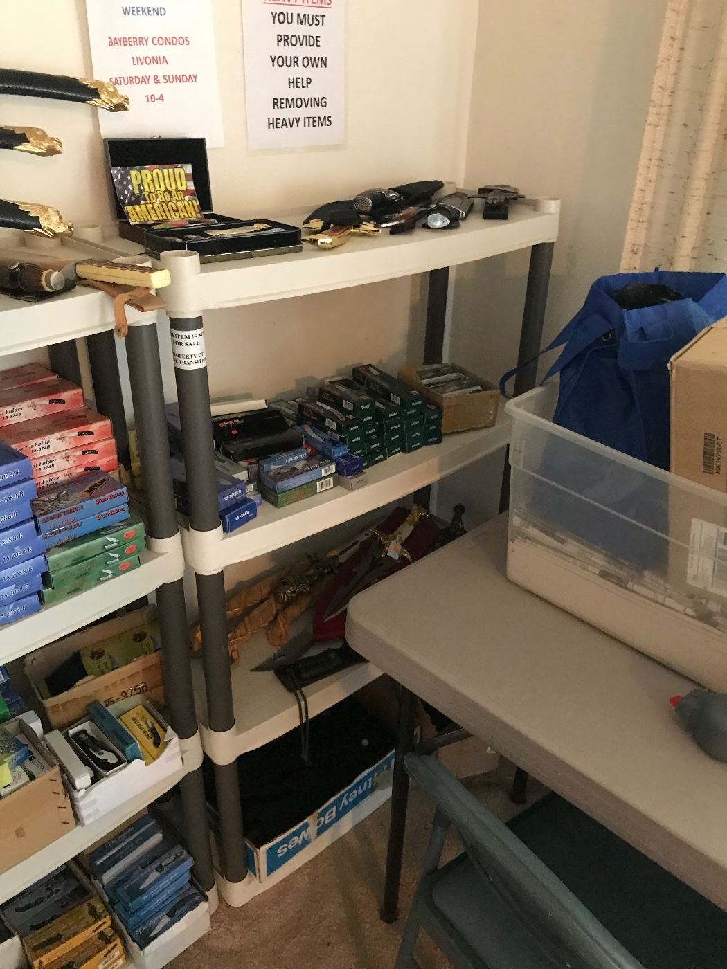 Knives from 2 for a $1.00 up to $10.00 each in the box includes swords! All  of them $10.00 each!
