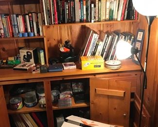 Speaker system and great books, blank discs (lamp not for sale)