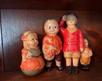 Antique Celluloid Japanese Bisque Toys