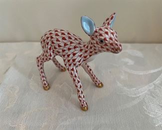 Herend Porcelain Fawn Figurine