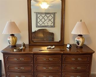 Thomasville 9 Drawer Dresser with Mirror