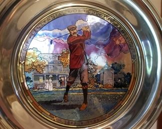Centennial of Golf in America commemorative plate