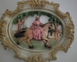 Chalkware wall art plaque - 1 of 2