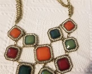 Macy’s costume multicolor statement necklace