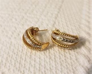Stud hoop earrings