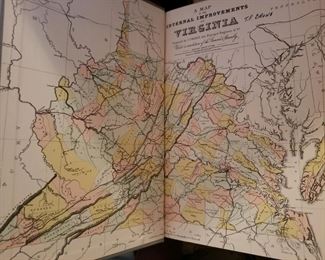 Vintage map of Virginia