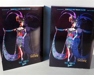 Mattel Bob Mackie Limited Ed. The Tango Celebration Of Dance Porcelain Barbie, With Signed Print, Certificate Of Authenticity, And Original Box