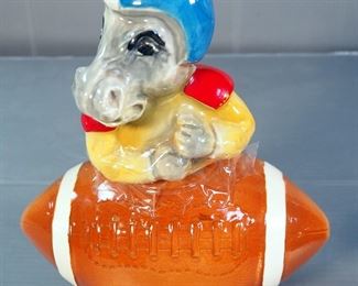 Jim Beam Donkey Football, Australia Decanters, And Ezra Brooks Veterans Of Foreign Wars And Flintlock Pistol Decanters, Total Qty 4
