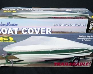 Harbor Master Reflective Polyester Boat Cover, Model A, Fits 14' - 16' V-Hull Or Tri-Hull Boat With 90" Beam Width