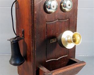 Decorative Vintage Style Telephone Box, 14.5" x 10" x 6"