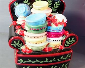 Enesco Mary Engelbreit Chair And Bowls Cookie Jar In Original Box #476064