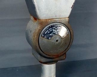 A Duncan Meter #634 Parking Meter On Short Metal Stand, 23" Tall