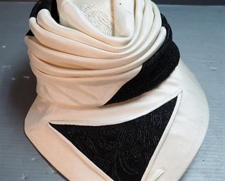 Vintage Harzfelds Miss Alice Fur Hat, And Doris Elegante Asymmetrical Ladies Hat