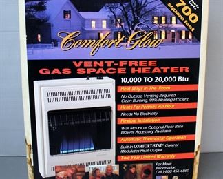 Comfort Glow Propane Gas Vent Free Space Heater, Model CGP20Tl, New In Box