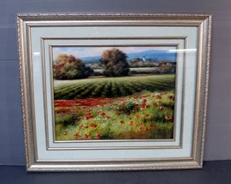 Framed Matted Under Glass "Fields Of Providence" Print, 25.5" x 29.5"