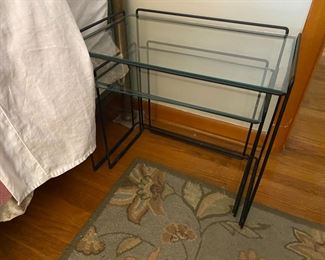 Metal and Glass Nesting Tables