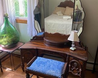 Antique Vanity and Stool