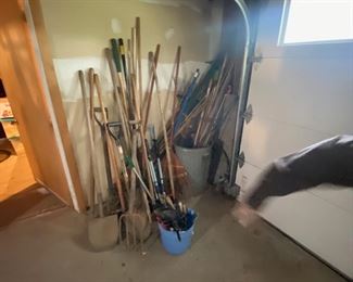 Large selection of garden tools