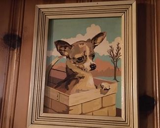Vintage Framed Paint-by-Number Picture #1
