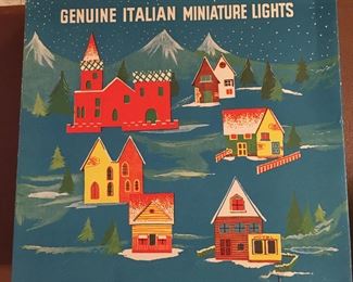 Vintage Cardboard Christmas Italian Lights