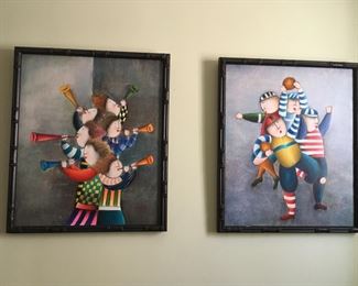 Signed paintings by Roybal