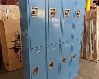 Penco Products Inc. Locker Unit. 72in tall X 48in Wide x 12in Deep. Unit includes 4 lockers on top and 4 lockers on bottom. With Master Key. Previously owned.

Duplicate photos were used. Individual items conditions may slightly vary. All units in good working condition.