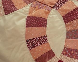Wedding ring large quilt hand stitch