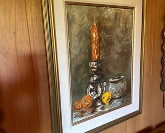 Oil Painting of Dining Table Arrangement