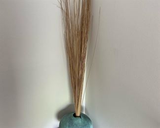 Hand Thrown Pottery Vase with Turquoise Finish