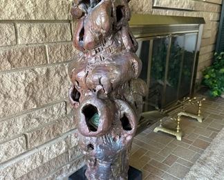 Abstract Wood Carved Statue