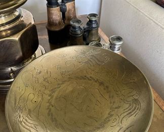 Chinese Shallow Brass Bowl