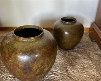 Two 20th Century Japanese Bronze Vases