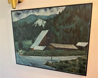 Cabin in the Woods Oil Painting by Stewart
