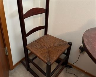 19th Century Wood Ladder Back Rocking Chair