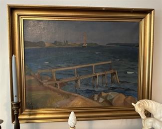 Frame Oil Painting of Pier by ZZ HD