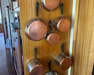 Assortment of Revere Ware Pans