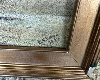 Landscape and Seashore Painting by C.S. Wood - 1912