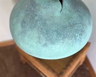 Hand Thrown Pottery Vase with Turquoise Finish